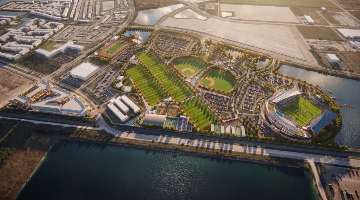 Architectural rendering of the Sports Performance Hub