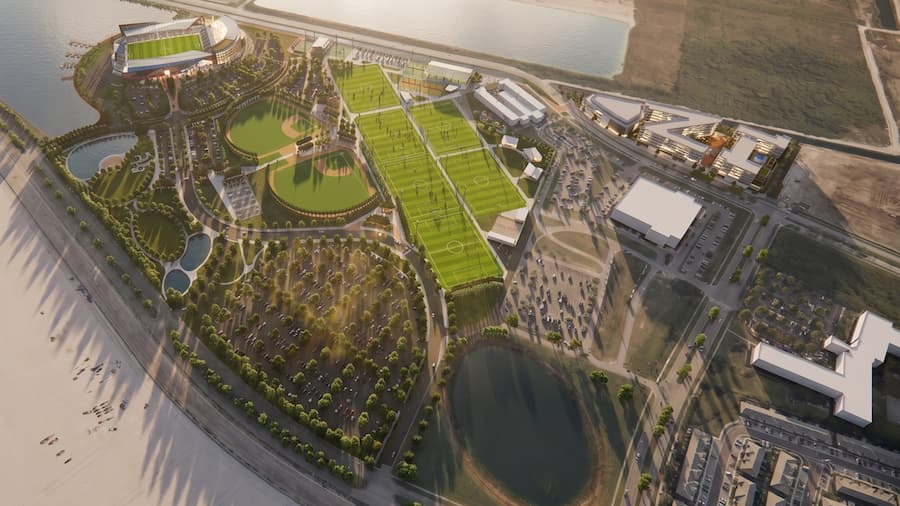 Architectural rendering of the Sports Performance Hub